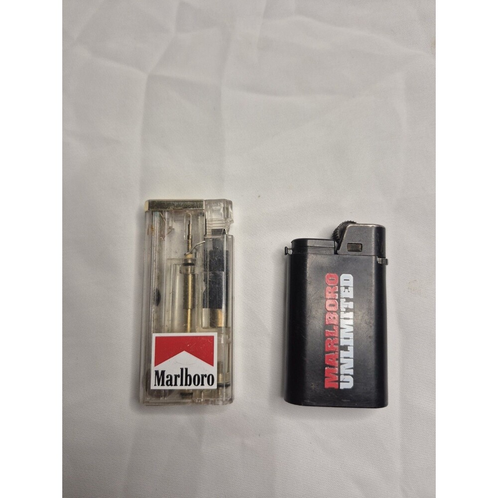 Vintage Marlboro Promotional Lighter Lot of 2 Marlboro Unlimited Advertising...
